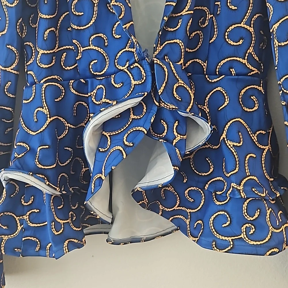 CBR Blue & Gold Jacket Shell - Picture 5 of 6